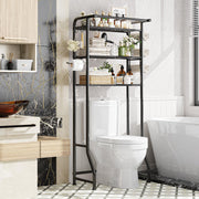 Simple Trending front view of over-the-toilet shelf showing compact storage benefits