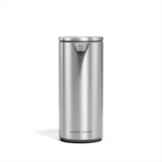 simplehuman frente de acero cepillado mostrando diseño elegante y duradero