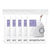 simplehuman paquete Code D frente mostrando dispensado rápido y orden