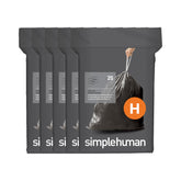 simplehuman front packaging showing Code H liners and benefits