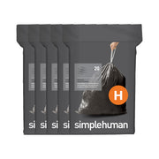 simplehuman front packaging showing Code H liners and benefits