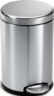 simplehuman front view brushed stainless shows compact design and tidy look