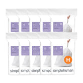 simplehuman empaque Code H alineado con cesto, ofrece ajuste perfecto