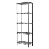 SINGAYE front view of assembled shelving unit showing compact footprint and sturdy tiers for efficient storage