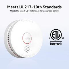 SITERWELL smoke detector mounted on ceiling demonstrating discreet installed safety