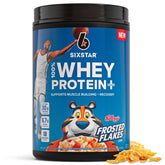 Six Star envase frontal Frosted Flakes mostrando marca y beneficio proteína