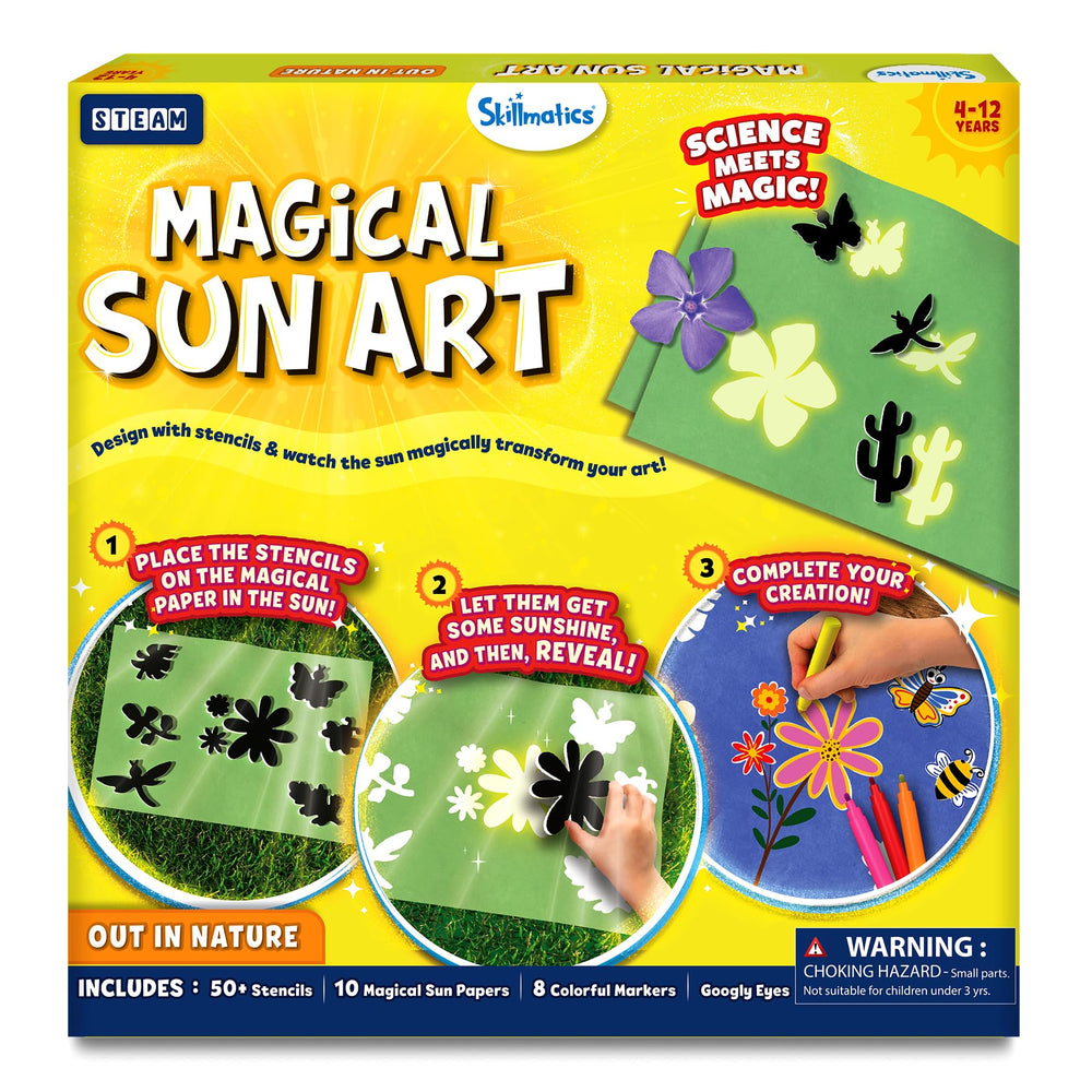 Skillmatics empaque frontal mostrando el kit completo y beneficios educativos