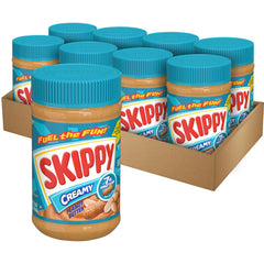 SKIPPY frasco frontal mostrando la etiqueta y ventaja de sabor consistente