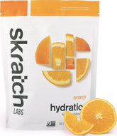 Skratch Labs front packaging showing orange container and serving count for quick identification