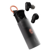Skullcandy Dime Evo front view showing true black finish and compact case benefit