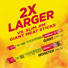 Slim Jim primer plano de textura del palito resalta sabor y jugosidad