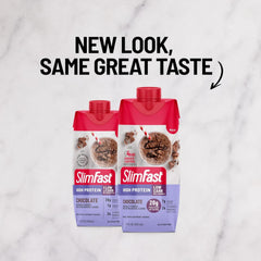 SlimFast primer plano de textura cremosa que resalta sabor chocolate y cremosidad