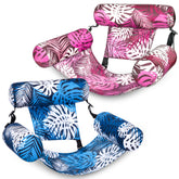 SLOOSH front view of two tropical leaves floats showing vibrant colors and style