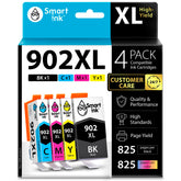 Smart Ink frente del paquete mostrando los cuatro cartuchos y ahorro