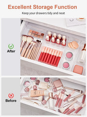 SMARTAKE organizador colocado en un tocador con maquillaje para acceso rápido