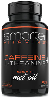 SmarterVitamins frente del envase mostrando 50 softgels y beneficios claros