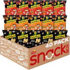 Smartfood paquete frontal mostrando 40 bolsas para fácil identificación y conveniencia