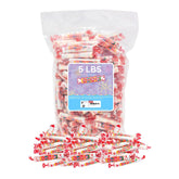 Smarties front bag showing brand and 5 pound bulk packaging benefit