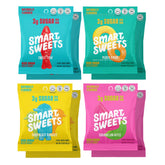 SmartSweets pack frontal mostrando las ocho bolsas y colores llamativos, fácil de compartir