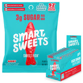 SmartSweets front of bag showing branding and low sugar benefits