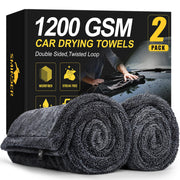 SMINDER front packaging showing two 36x24 towels, highlights absorbency