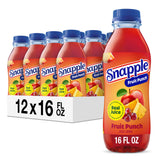 Snapple botella frontal pack de 12 mostrando marca y conveniencia