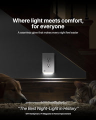 SnapPower detalle cercano del LED mostrando durabilidad y brillo tenue