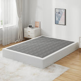 Snaye front view of queen box spring showing clean profile and sturdy support