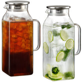Snuvid front view of both pitchers showing stripes and benefits of style