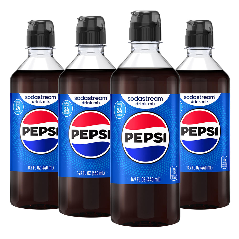 sodastream botella Pepsi frontal mostrando el pack para ahorros y sabor auténtico