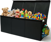 SoftOwl front view of the large toy organizer showing lid and clean design benefit