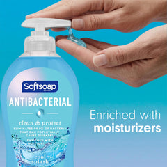 Softsoap bomba dispensadora en uso para dosificación controlada