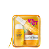 Sol de Janeiro front packaging showing travel set and clear benefit of portability