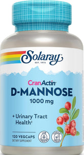 SOLARAY frente del envase mostrando 120 cápsulas y sello de D‑Mannose