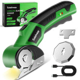 Soleilwear front view showing cordless cutter and ergonomic handle for controlled cuts