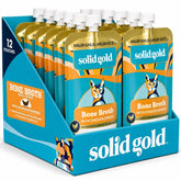 Solid Gold front packaging pouch showing broth and shreds for added hydration benefit