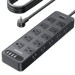 Solidock regleta frontal con 20 tomas y 6 puertos USB para múltiples dispositivos