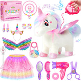 SOLIEHOO unicornio frontal mostrando gesto y sonrisa, ideal para juego imaginativo