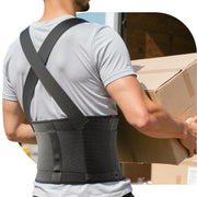 SOLOEVER faja lumbar frontal mostrando ajuste y soporte visible