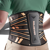 SOLOEVER front view of lumbar support showing secure fit and posture benefit