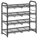 SONGMICS front view of assembled rack shows organized shoes and compact benefit