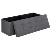 SONGMICS banco baúl frontal gris oscuro, compacto y con gran almacenamiento