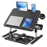 SONGMICS vista frontal de la mesa plegable para uso versátil y almacenamiento fácil
