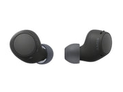 Sony WF-C510 front view showing compact black earbuds and clear design benefit