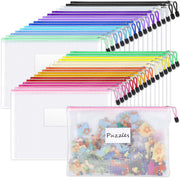 Sooez frontal del paquete de 32 bolsas mostrando variedad de colores y organización