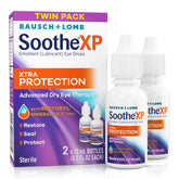 Soothe XP front packaging showing two 0.5 fl oz bottles and benefits
