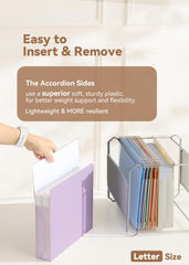 SortRax expanded 2-inch pocket filled with documents demonstrating extra capacity