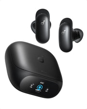 Soundcore Liberty 5 Pro angled front view showing premium finish and ergonomic shape for comfort