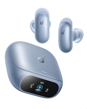 Soundcore Liberty 5 Pro front view showing compact charging case and earbuds, ergonomic design benefit