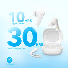 Soundcore P20i auriculares en uso durante ejercicio, comodidad y sujeción segura para movimiento